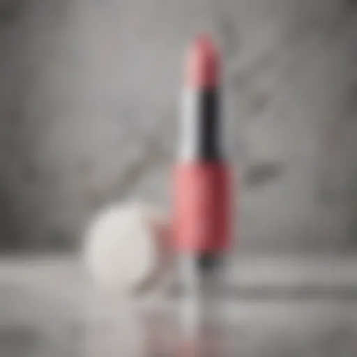 Steroid lip cream tube on a marble background