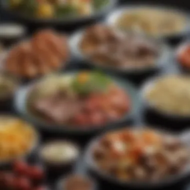 Diverse Macronutrient Sources Colorful array of macronutrient sources