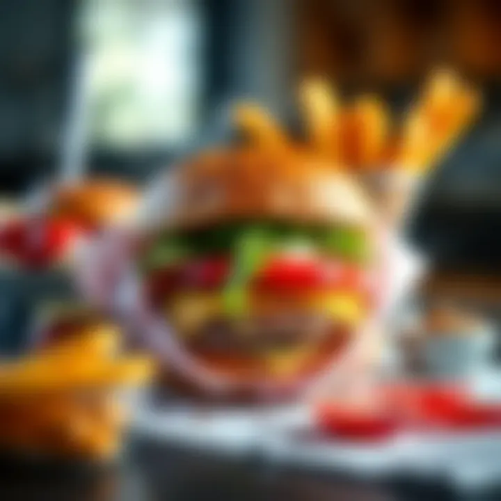 Balanced High-Calorie Meal for Muscle Growth Conceptual representation of a balanced high-calorie meal designed for muscle growth