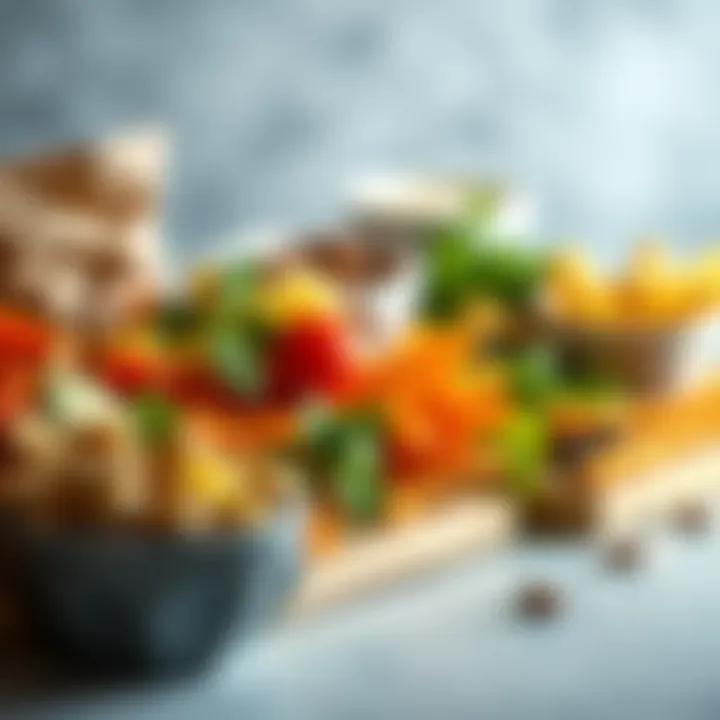 Nutrient-Dense Snacks for Caloric Intake Colorful display of nutrient-dense snacks to support caloric intake