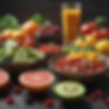 Nutritional Foundations for Fat Loss Colorful assortment of healthy foods showcasing nutrition