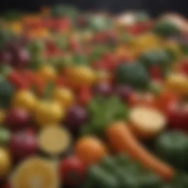Vibrant Nutritional Choices for Weight Loss Colorful assortment of fresh vegetables and fruits