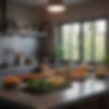Sustainable Meal Preparation for Weight Management An inviting kitchen space with healthy meal prep