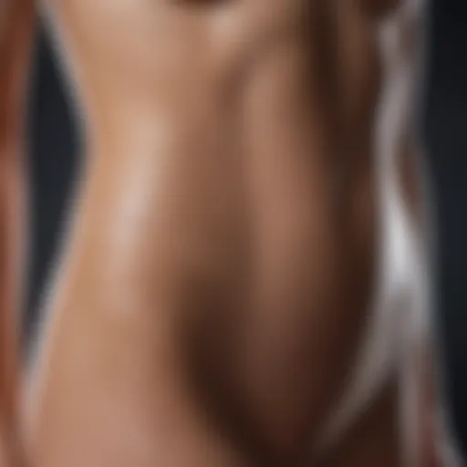 A close-up view of healthy skin exhibiting firmness and elasticity