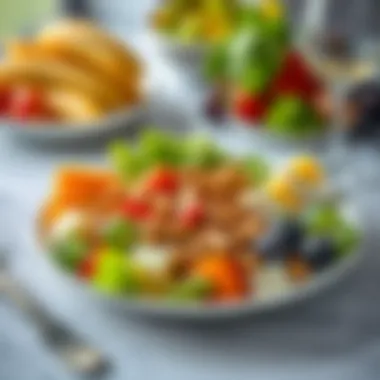 A balanced plate showcasing nutritional variety