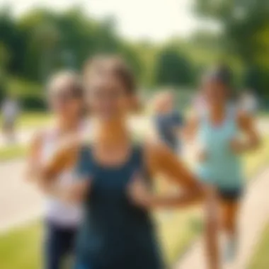 Active individuals engaging in outdoor activities