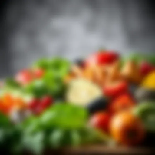 Colorful array of healthy foods rich in nutrients