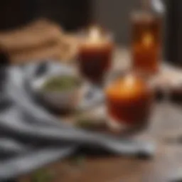 A cozy setting with herbal teas and warm blankets, enhancing comfort during recovery.