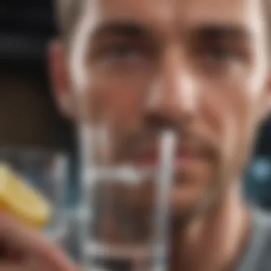Hydration: A Key Factor in Facial Fat Reduction Glass of water with lemon for hydration