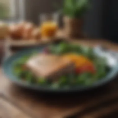 Balanced meal plate featuring lean proteins and greens