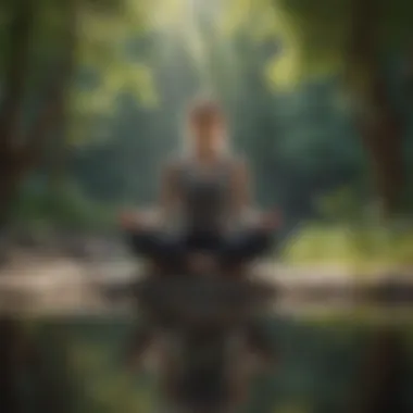 Mindfulness Practice for Psychological Adjustment A serene setting for meditation and mindfulness, promoting psychological well-being