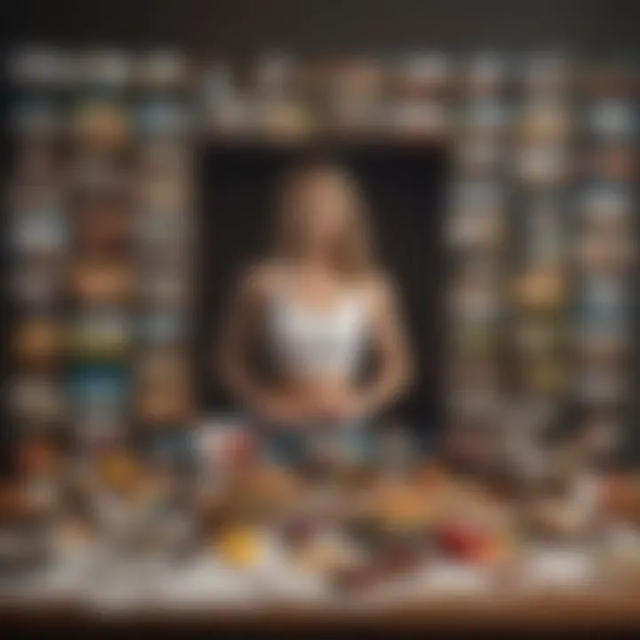 A motivating vision board illustrating lifestyle changes and personal goals