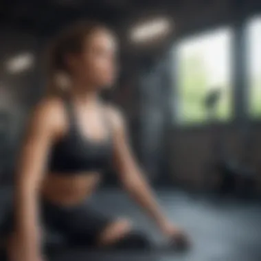 Engaging Exercise Routine A dynamic workout session with various fitness equipment