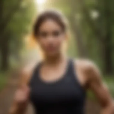 Embracing Exercise in Nature A serene outdoor setting for jogging and exercising