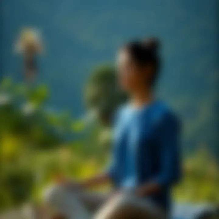 Mindfulness and Eating Awareness Mindfulness practice in a serene environment