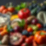 Colorful assortment of nutrient-dense foods