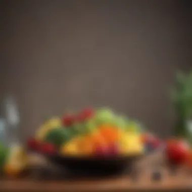 Potassium-Rich Foods for Balance A vibrant plate filled with colorful fruits and vegetables rich in potassium