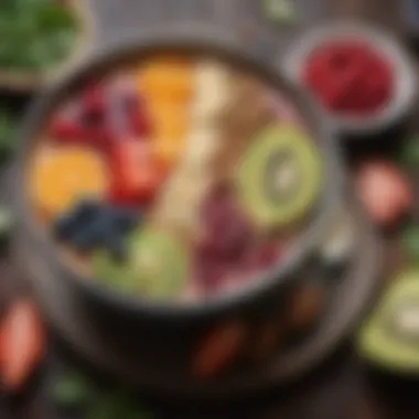 Delicious Nutrition for Weight Loss Success Colorful smoothie bowl filled with nutritious ingredients.