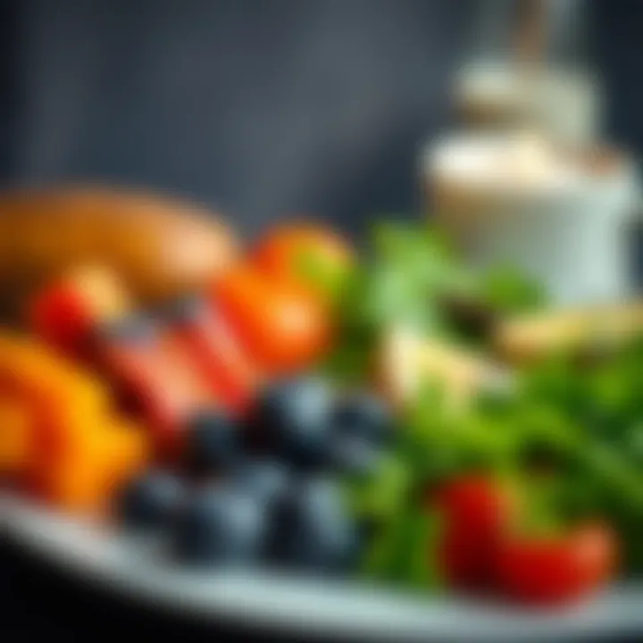 Dietary Choices for Better Sleep A balanced plate featuring foods that support healthy bladder function