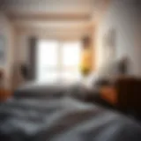 A serene bedroom scene with soft lighting promoting relaxation