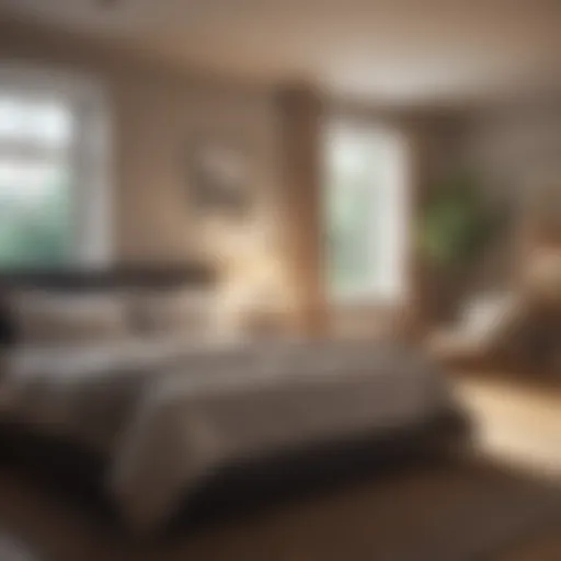 A peaceful bedroom environment promoting restful sleep