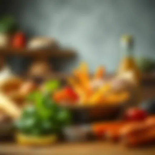 Illustration of healthy food choices