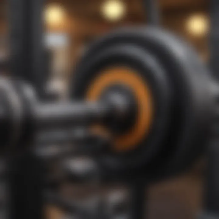 Close-up of a strength training machine focusing on its features