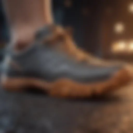 Close-up of supportive footwear with cushioned soles