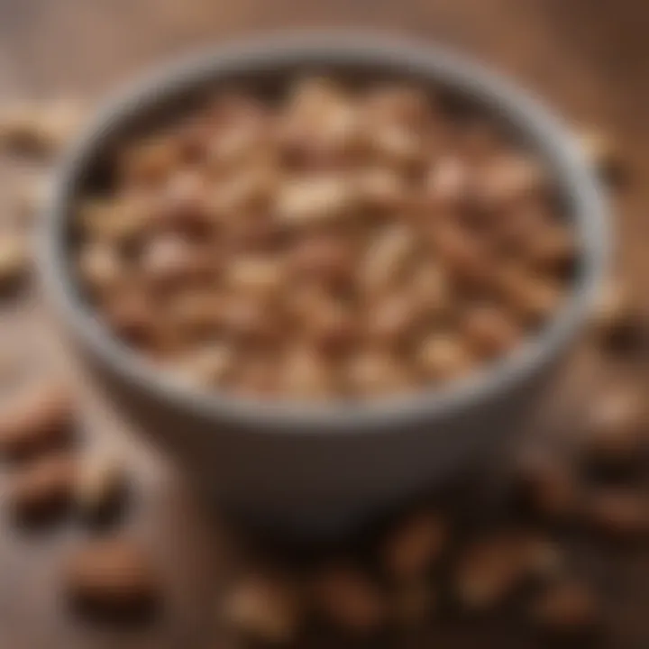 A bowl filled with mixed nuts