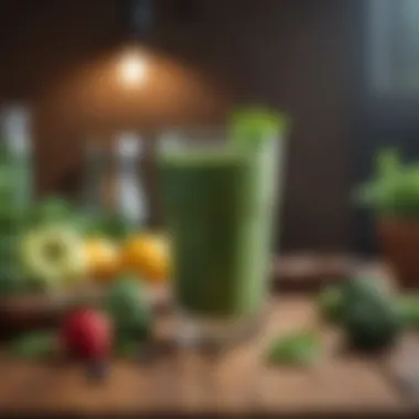 Green Smoothie Packed with Heart-Healthy Ingredients A glass of vibrant green smoothie