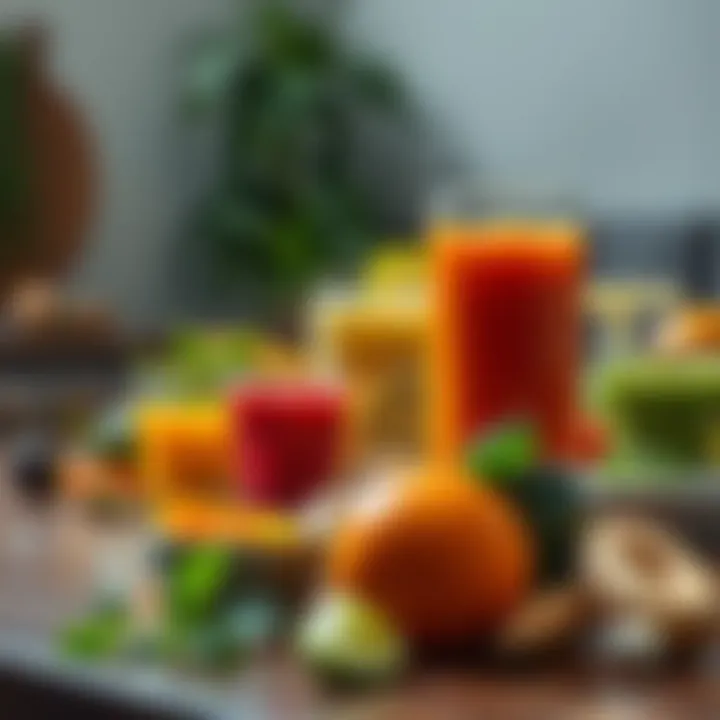 Understanding Nutritional Value of Juicing Nutritional breakdown of juice ingredients on a table