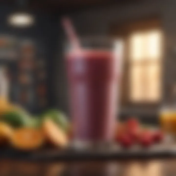 Nutritional chart showcasing the benefits of various smoothie ingredients