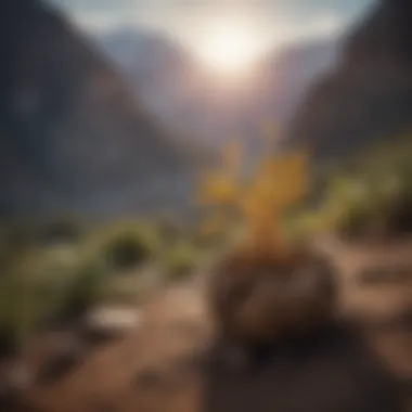 Maca Root in Its Natural Environment Maca root in its natural habitat showcasing the Peruvian Andes