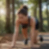Running enthusiast stretching before a workout