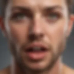 Illustration representing the physiological factors of postprandial nausea