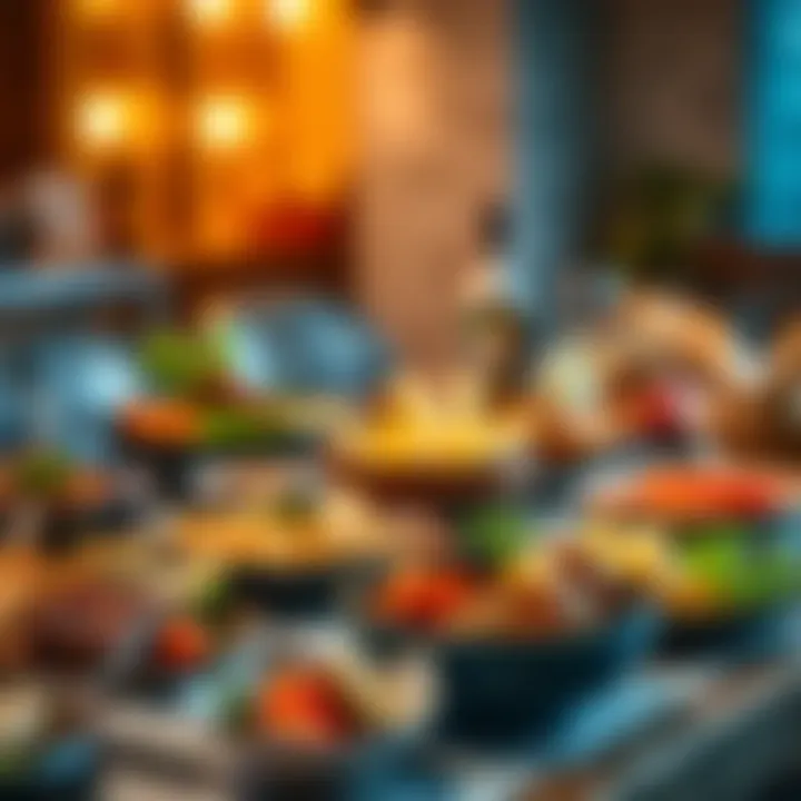 Inviting Lower-Fat Culinary Delights An inviting table setting showcasing a variety of lower-fat culinary delights