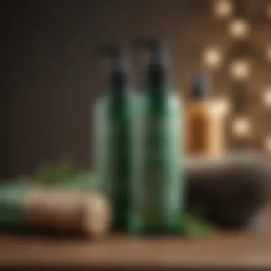 An array of eco-friendly grooming products emphasizing sustainability