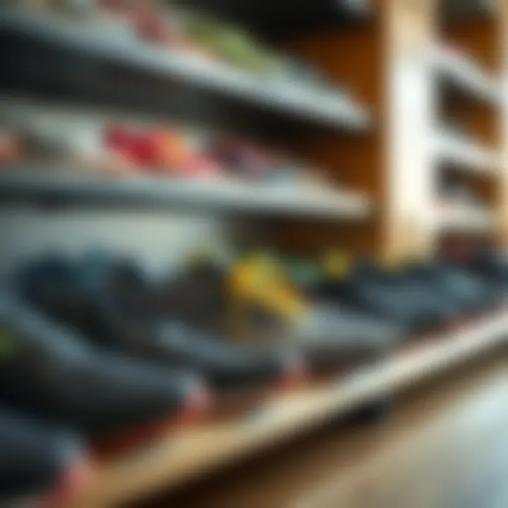 Diverse Running Shoe Types for Every Runner Running shoes arranged on a shelf representing various types and styles