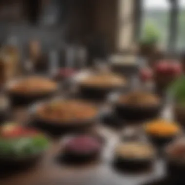 Key Tools for Streamlined Meal Prep Essential kitchen tools laid out for effective meal preparation.