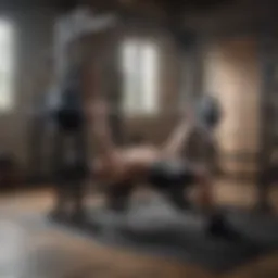 A sleek and sturdy home bench press setup