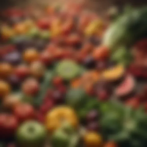 A vibrant assortment of fresh fruits and vegetables symbolizing a healthy diet
