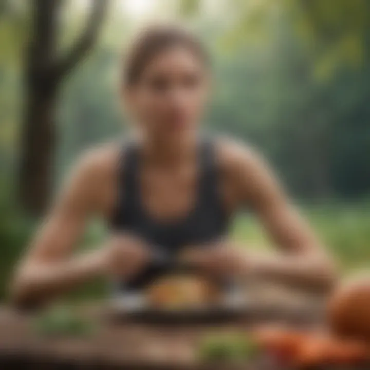 A serene landscape reflecting balance and mindfulness in dietary choices