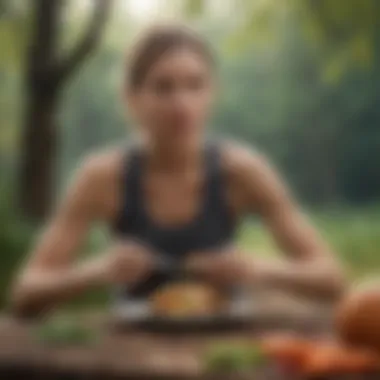 Mindful Eating: Balancing Speed and Wellness A serene landscape reflecting balance and mindfulness in dietary choices