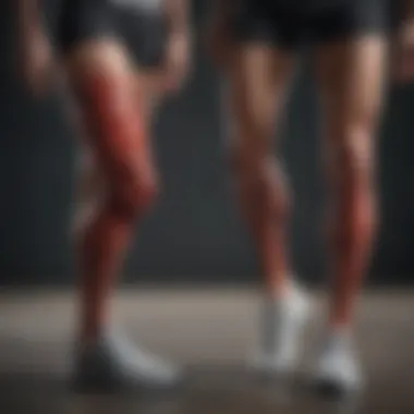 The Effect of Compression on Blood Circulation Illustration of blood flow in the legs with and without compression pants