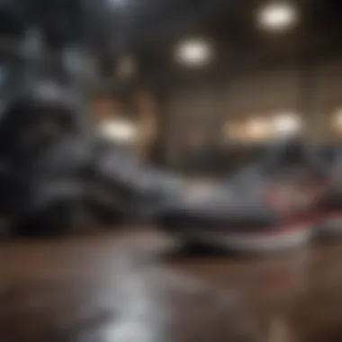 Wide Workout Shoes Enhance Performance Wide workout shoes on a gym floor
