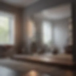 Innovative mirror home workout setup showcasing a sleek design