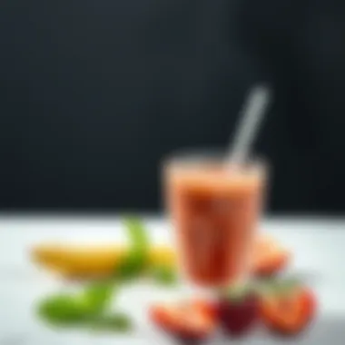 Healthy fruit smoothie in a glass