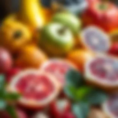Vibrant assortment of seasonal fruits