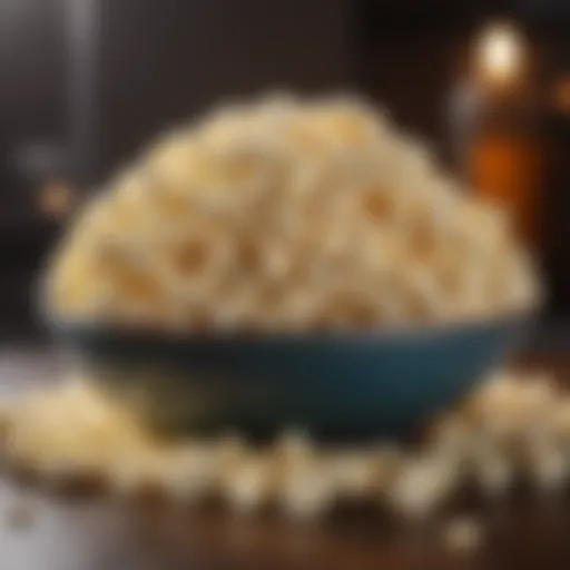 A close-up of a bowl filled with fluffy popcorn.