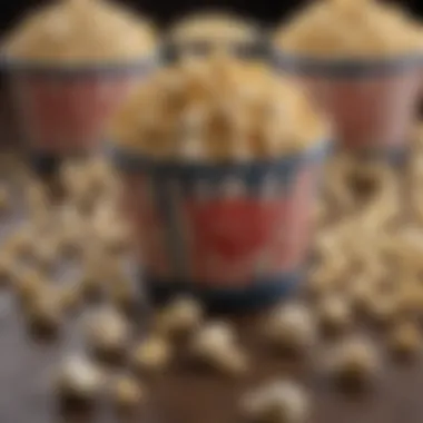 Exploring Popcorn Flavors and Toppings A variety of popcorn flavors and toppings laid out on a table.